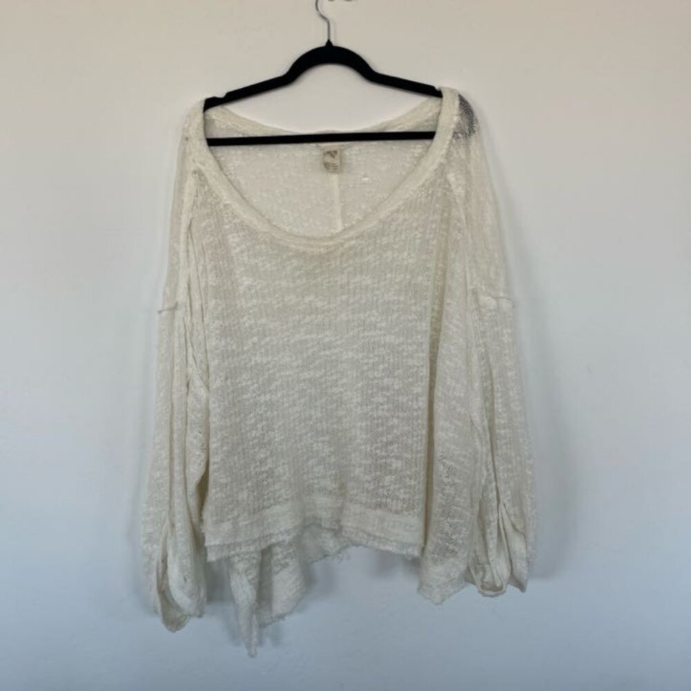 We The Free Sheer Distressed Sweater